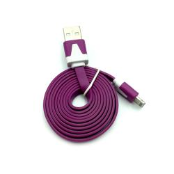 Дата кабель FLAT iPhone 5 1m Violet (тех. упаковка)