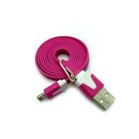 Дата кабель FLAT iPhone 5 1m Hot Pink (тех. упаковка)