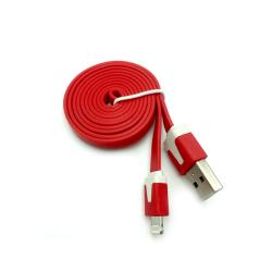 Дата кабель FLAT iPhone 5 1m Red (тех. упаковка)