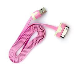 Дата кабель FLAT iPhone 4 1m Pink (тех. упаковка)