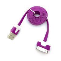 Дата кабель FLAT iPhone 4 1m Violet (тех. упаковка)