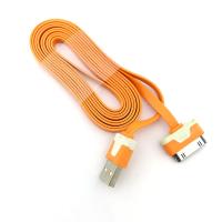 Дата кабель FLAT iPhone 4 1m Orange (тех. упаковка)
