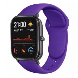 Браслет для смарт часов Xiaomi Amazfit BIP с кнопкой (ширина 20 mm) #06 Purple