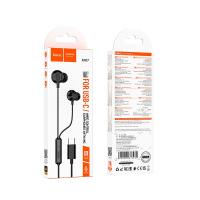Наушники с микрофоном HOCO M117 Type C 1.2m Black