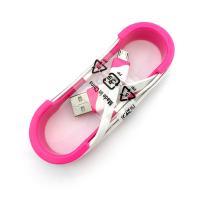 Дата кабель FLAT ROLL micro USB White/Pink (тех. упаковка)