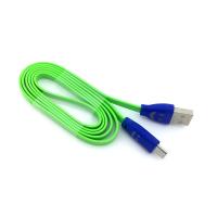 Дата кабель LED SMILE micro USB Green (тех. упаковка)