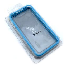 Чехол Бампер Plastic iPhone 4/4S Blue