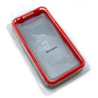 Чехол Бампер Plastic iPhone 4/4S Red