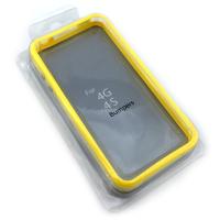 Чехол Бампер Plastic iPhone 4/4S Yellow