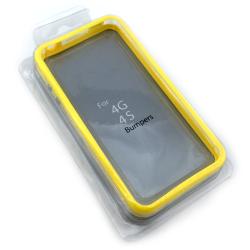 Чехол Бампер Plastic iPhone 4/4S Yellow