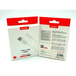 Дата кабель Sunpin U02 TYPE C 2.4A White 
