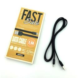 Дата кабель Remax RC-129m Fast Pro Data Cable micro USB Black