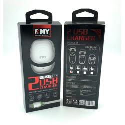 Сетевое ЗУ EMY MY-228 + cable micro USB White (5V/2.4A/2USB)