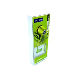 Наушники проводные с микрофоном KWY BASS SNK-K11 Green