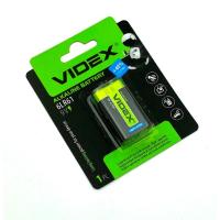 Батарeйка щелочная VIDEX 6F22/9V (Крона) -- Цена за 10 шт мин. упаковка 1 шт