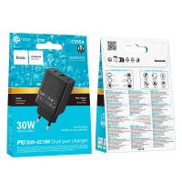 Сетевое ЗУ HOCO CS95A 30W 3A 1 USB + 1 PD Black
