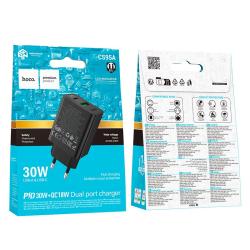 Сетевое ЗУ HOCO CS95A 30W 3A 1 USB + 1 PD Black