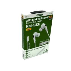 Наушники REMAX RM-533i Lightning White