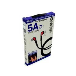 Дата кабель Remax RC-181a Zenax Series 5A угловой 1M USB - Type C Black