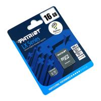 Карта памяти 16Gb Patriot LX Class 10 UHS-I Micro SD + adapter