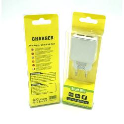 Сетевое ЗУ DN12 Rhombus (5V/2.1A/2USB) White 