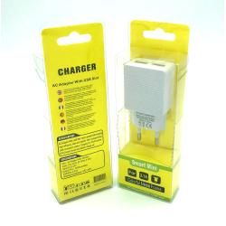 Сетевое ЗУ DN14 Line (5V/2.1A/2USB) White 