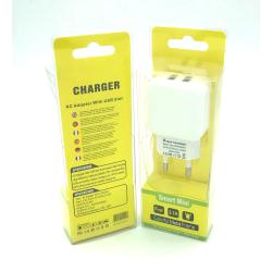 Сетевое ЗУ DN15 Carbone (5V/2.1A/2USB) White 