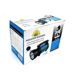 Ручной светодиодный фонарь на аккумуляторе с ручкой и солнечной панелью Holsten Bossen HB-1006