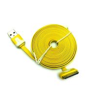 Дата кабель FLAT iPhone 4 3m Yellow (тех. упаковка)