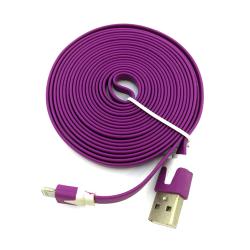 Дата кабель FLAT iPhone 5 3m Violet (тех. упаковка)