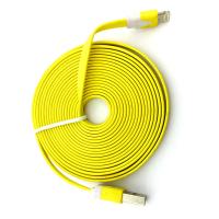 Дата кабель FLAT iPhone 5 3m Yellow (тех. упаковка)