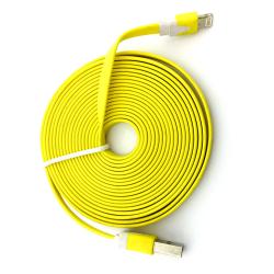 Дата кабель FLAT iPhone 5 3m Yellow (тех. упаковка)
