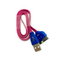 Дата кабель LED SMILE iPhone 4 Hot Pink (тех. упаковка)