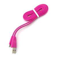 Дата кабель FLAT PREMIUM iPhone 5 Pink (тех. упаковка)
