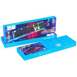 Клавиатура + мышь USB HOCO GM18 (ukr/en/rus) Led Black