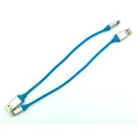 Дата кабель I-001 круглый Lightning 0.3m Blue (тех. упаковка)