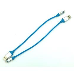 Дата кабель I-001 круглый Lightning 0.3m Blue (тех. упаковка)