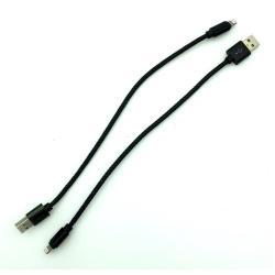 Дата кабель I-003 плетенный круглый Lighting 0.3m Black (тех. упаковка)