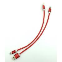 Дата кабель TC-004 плетенный круглый Type C 0.3m Red (тех. упаковка)
