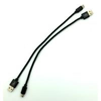 Дата кабель TC-005 плетенный круглый Type C 0.3m Black (тех. упаковка)