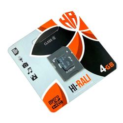 Карта памяти 4Gb HI-RALI Class 4 Micro SD + adapter 