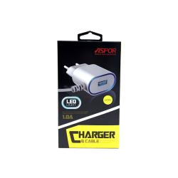 Сетевое ЗУ ASPOR A802 micro USB (5V/1A/1USB)