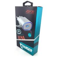 Сетевое ЗУ ASPOR A802 plus micro USB (5V/2.4A/1USB)