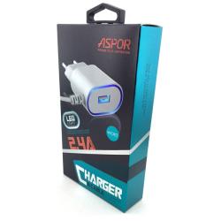 Сетевое ЗУ ASPOR A802 plus micro USB (5V/2.4A/1USB)