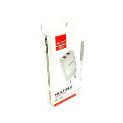 Сетевое ЗУ Sunpin SP-23 (5V/2.4A/2USB) + кабель Micro USB White 