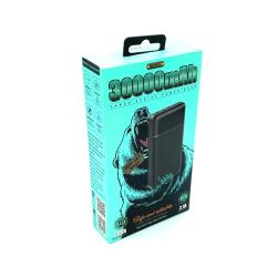 Power Bank REMAX RPP-167 Lango Series 30000mAh/2 USB Micro input+Type C input+ iPh input Black 
