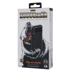 Power Bank REMAX RPP-166 Lango Series 20000mAh/2 USB Micro input+Type C input Black 