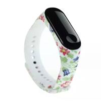 Браслет для смарт часов Mi Band 3 / 4 Flower