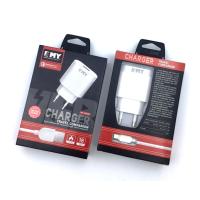 Сетевое ЗУ EMY MY-A303Q + cable Type C (18W/3A/1USB) Qualcomm 3.0 White