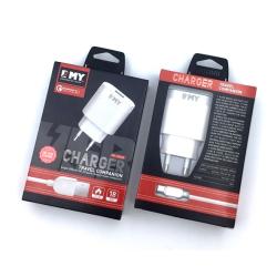 Сетевое ЗУ EMY MY-A303Q + cable Type C (18W/3A/1USB) Qualcomm 3.0 White